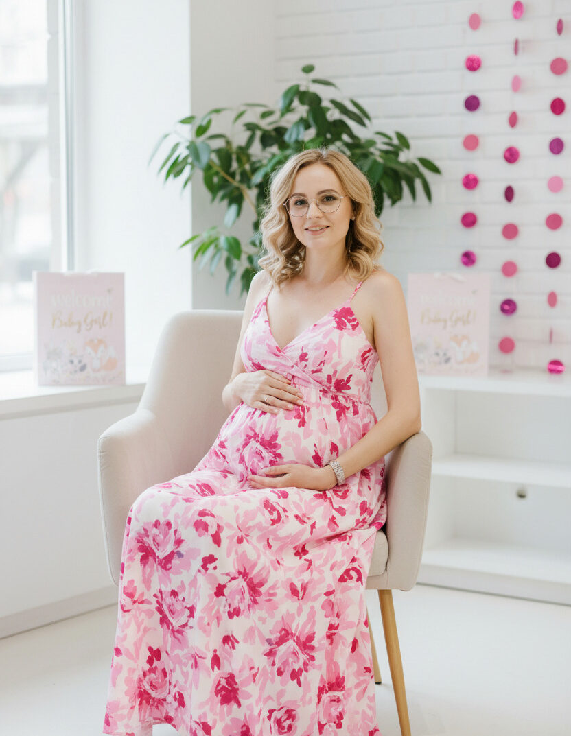 Elegant baby shower setup